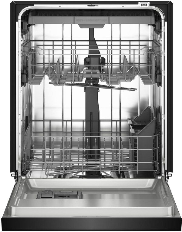 KitchenAid® 24" Black Front Control Built-In Dishwasher with 30+ Total Wash Jets-1