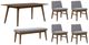 Liberty Furniture Space Savers 6-Piece Gray/Satin Walnut Dining Table Set-0