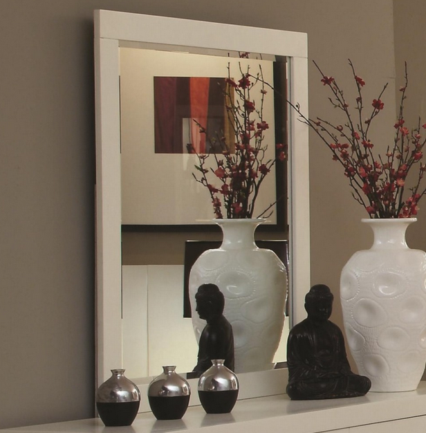 Coaster® Jessica White Mirror-1