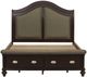 Homelegance® Marston Beige/Dark Cherry Eastern King Storage Sleigh Platform Bed-4