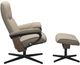 Stressless® by Ekornes® Customizable Consul Medium Manual Recliner and Ottoman with Cross Base-1