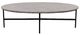 Porter International Designs Asha Sand Coffee Table with Black Base-1