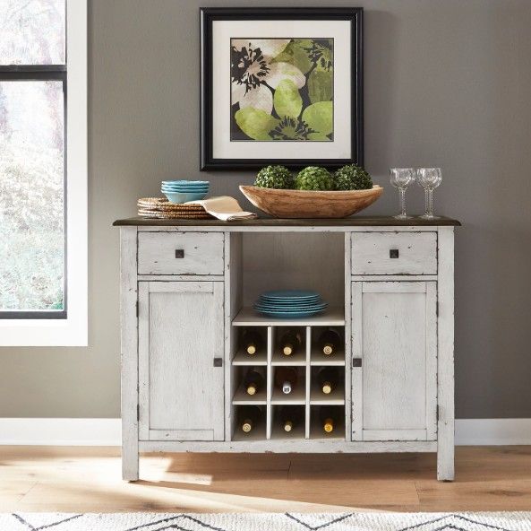 Liberty Furniture Carolina Crossing Antique Honey/White Server-1
