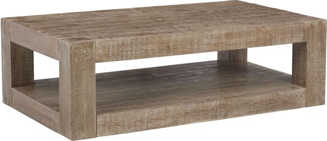 Signature Design by Ashley® Waltleigh Distressed Brown Coffee Table-0