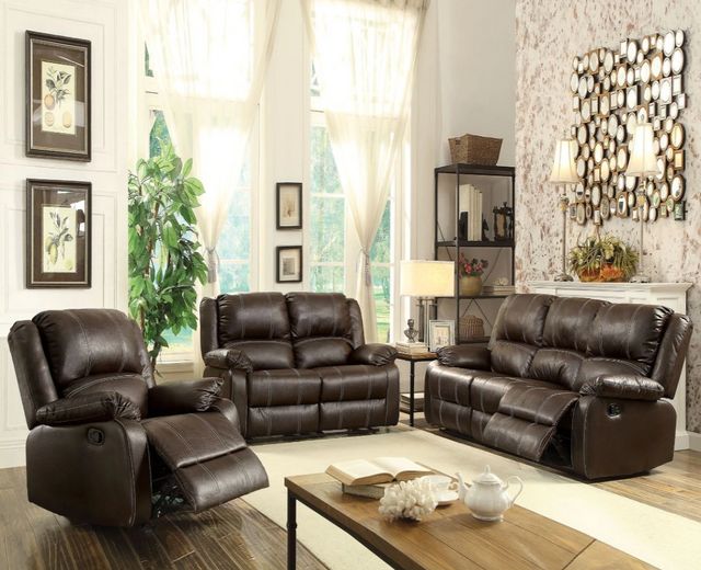ACME Furniture Zuriel Brown Manual Motion Loveseat-1