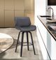 Armen Living Tyler Gray 30" Swivel Bar Stool-4