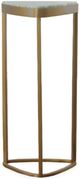 Century® Grand Tour Furniture Rae Green Stone Top Accent Table with Satin Brass Base-0