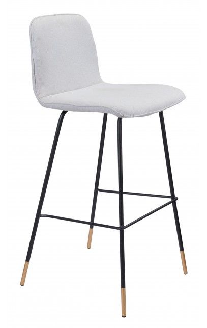 Zuo® Modern Gironde Light Gray Bar Chair-1