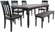 Jofran Inc. Madison County 6-Piece Vintage Black Dining Set-0
