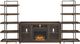 Signature Design by Ashley® Starmore 3-Piece Brown Wall Unit with Electric Fireplace-1