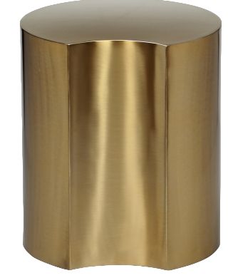 Meridian Furniture Dimple Brushed Gold 16" End Table-0