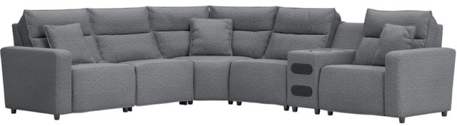 Signature Design by Ashley® Modmax II 6-Piece Pepper/Salt Power Reclining L-Shape Sectional with Audio Console-0