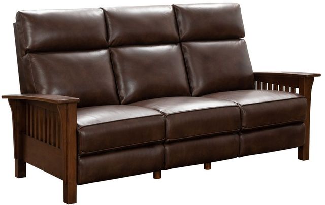BarcaLounger® Artisan Wenlock Fudge Leather Power Reclining Sofa-0