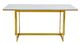 Mazin Furniture Althea White Dining Table with Gold Base-1