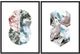 Crestview Collection Marble Duo 2-Piece Black/Light Blue/Pink Wall Art Set-0