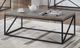 Coaster® Birdie Grey Rectangular Coffee Table with Black Metal Base -1