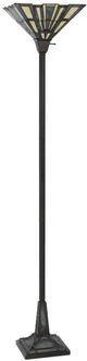 Cal® Lighting & Accessories Tiffany Dark Bronze Torchiere Floor Lamp-2