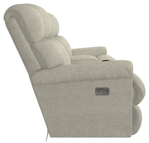 La-Z-Boy® Pinnacle Antique Power Wall Reclining Loveseat with Headrest and Console-2