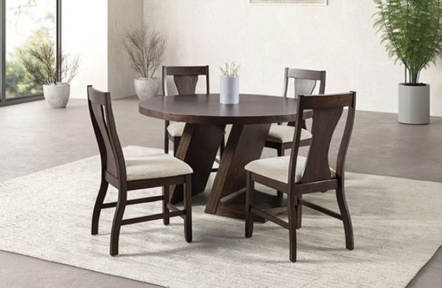 Furniture of America® Holsworthy Espresso Round Dining Table-1