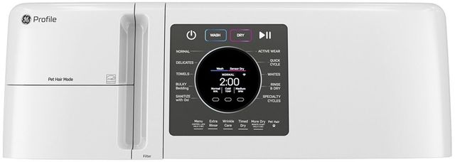 GE Profile™ 5.3 Cu. Ft. White Ventless Washer Dryer Combo with Heat Pump Tehnology-2