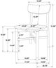 Coaster® Parkridge Tan/White Washed Dining Side Chair-4