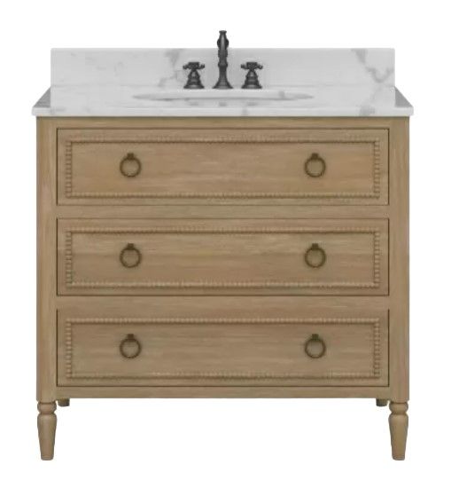 Bramble Customizable Cholet Single Vanity with Sink Marble Top-1