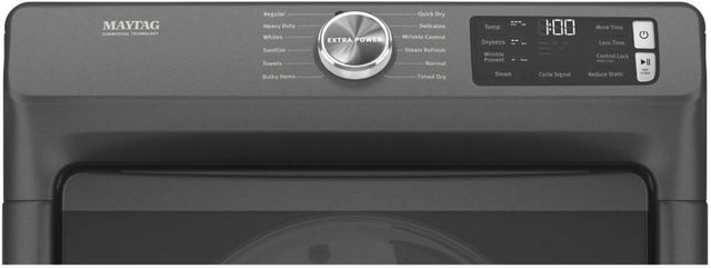 Maytag® 7.3 Cu. Ft. Volcano Black Front Load Electric Dryer -4