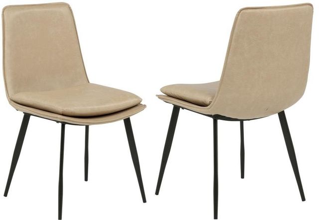 Coaster® Ortega 2-Piece Tan Upholstered Dining Side Chair Set-0
