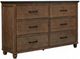 John Thomas Furniture® Vista Coal/Hickory Dresser and Mirror-2