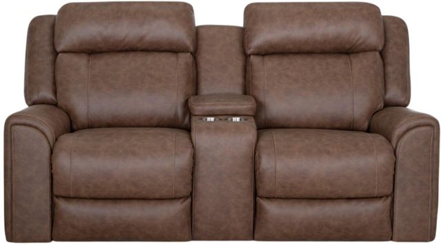 Franklin™ Parker Duvall Vintage Brown Power Reclining Loveseat with Power Headrest and Neori Air Massage-0