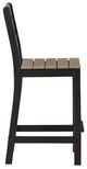 Signature Design by Ashley® Shoreline Beach 3-Piece Beige Wooden Outdoor Counter Table Set with Black Base-4