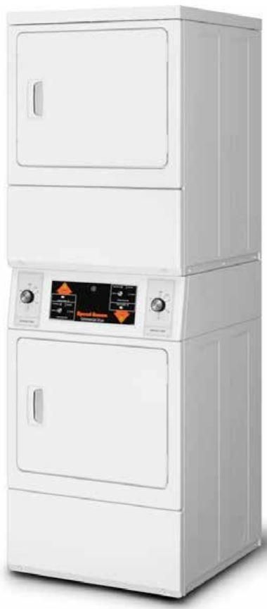 Speed Queen® Commercial 14.0 Cu. Ft. White Stacked Dryer-1