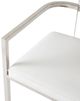 Michael Amini® State St. Stainless Steel/White Arm Chair-2