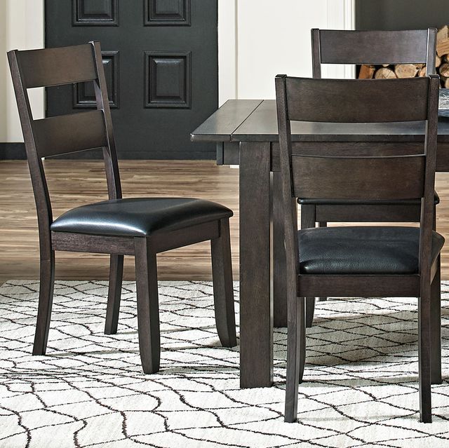 A-America® Mariposa Brown/Warm Gray Ladder Back Side Chair-2