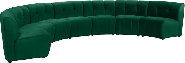 Meridian Furniture Limitless 7-Piece Green Velvet Modular Sectional-2