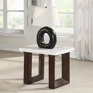 ACME Furniture Edwyn White Marble Top End Table