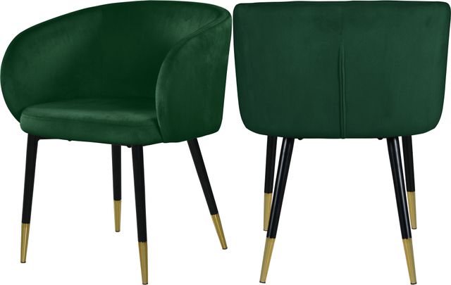 Meridian Furniture Louise Green Velvet Dining Chair-1