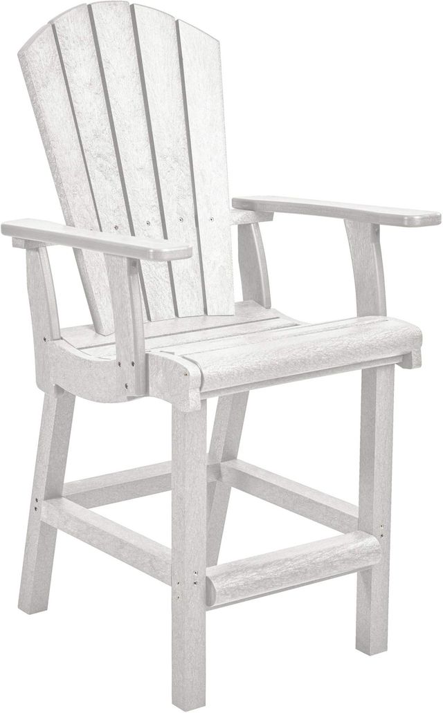 C R Plastics Generation Line White Classic Counter Arm Chair-0
