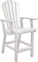 C R Plastics Generation Line White Classic Counter Arm Chair-0