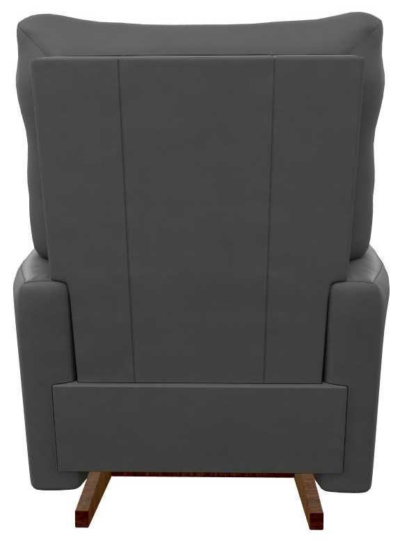 La-Z-Boy® Rowan Graphite Leather Power Rocking Recliner with Headrest-4