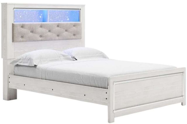 Signature Design by Ashley® Altyra White Queen Upholstered Bookcase Bed-1