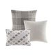 Olliix by Madison Park Signature Essence Gray Queen Cotton Jacquard Comforter Set-1