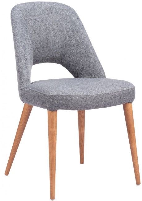 Zuo® Modern Leith Gray/Walnut Dining Side Chair-0