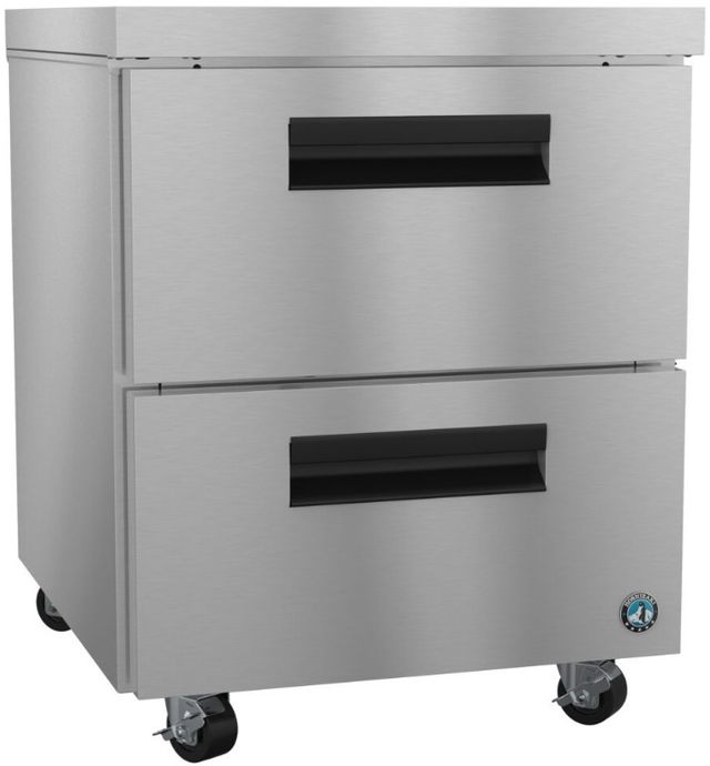 Hoshizaki Steelheart® 27" 6.21 Cu. Ft. Stainless Steel Single Section Undercounter Freezer with Stainless Drawers-0