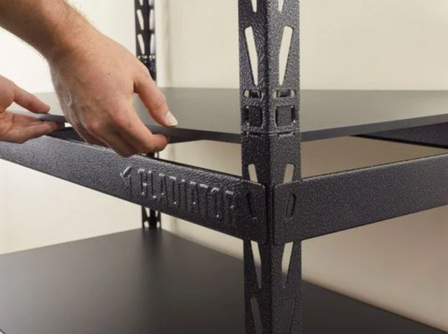 Gladiator® Hammered Granite 48" Wide EZ Connect Rack with Five 18" Deep Shelves-2