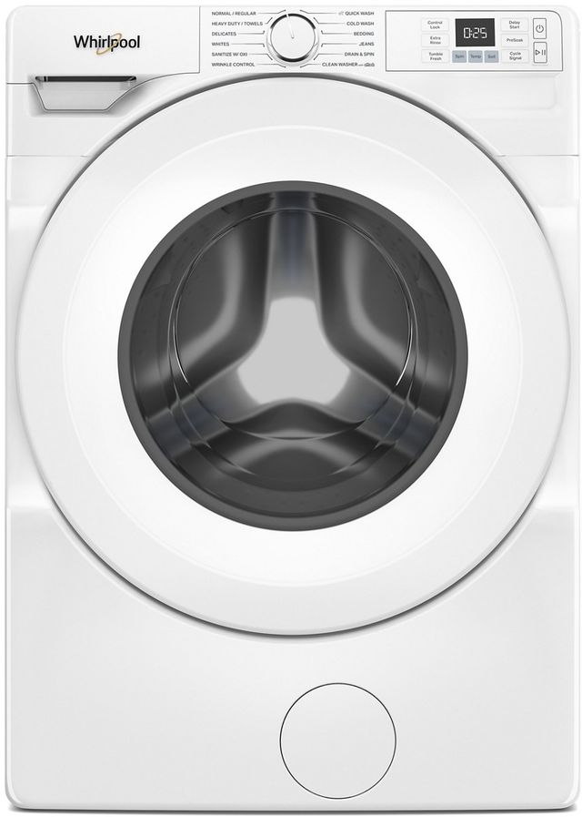 Whirlpool® White Front Load Washer & Gas Dryer Laundry Pair-1