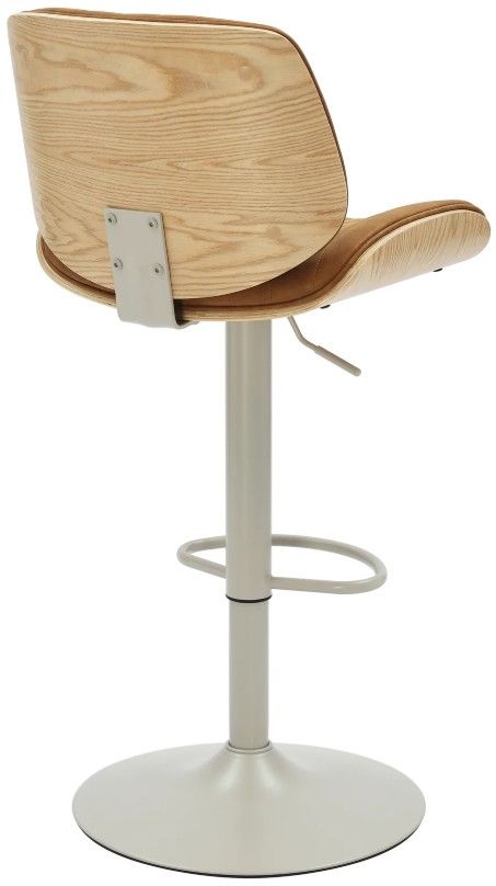 Armen Living Brock Camel/Ivory/Oak Barstool-3