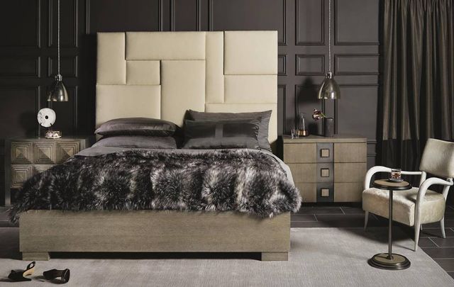 Bernhardt Mosaic Dark Taupe King Panel Bed-1