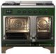 Ilve® Majestic III 40" Emerald Green Pro Style Dual Fuel Liquid Propane Range with Triple Glass Door and Burnished Trim-1