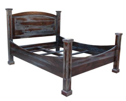 Jaipur Furniture Pacific Steel Brown Eastern King Panel Bed-0